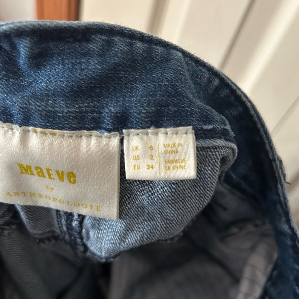 Maeve Denim Blue Striped Mini Skirt - Picture 5 of 7